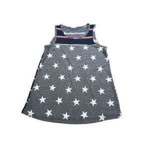 Lovely Melody Women’s XL Patriotic Sleeveless Tank Stars Stripes Waffle Knit USA